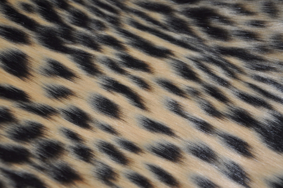 da tela de cabelos compridos misturada da pele do jacquard da cópia do leopardo vison acrílico da falsificação