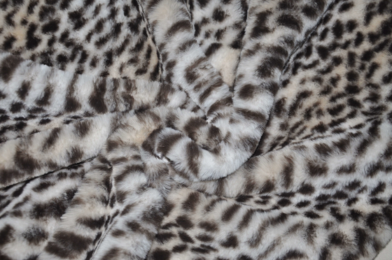 Enrugamento 150CM resistente da tela da cópia do leopardo de 435GSM 100%P
