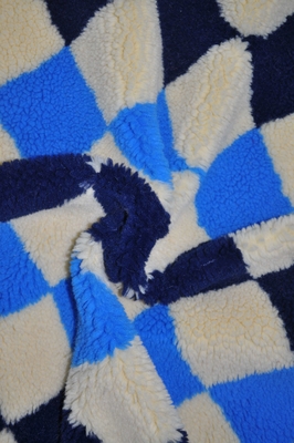 Falso 100% da tela de Sherpa do poliéster do jacquard 150cm 535gsm ajustável