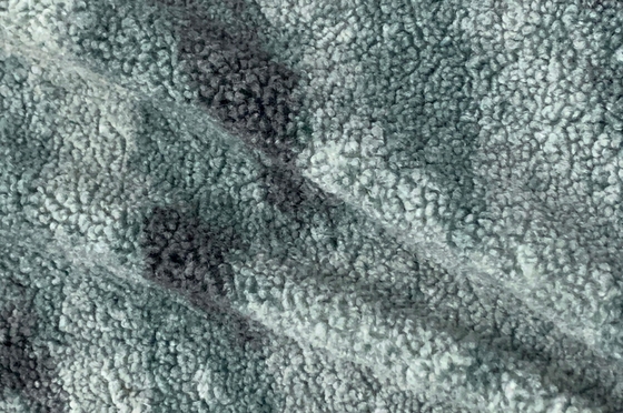 Jacquard 	A pele do poliéster da verificação da tela de Sherpa do falso modelou 460gsm