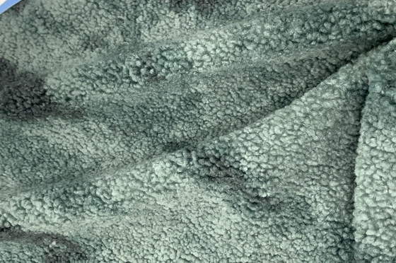 Jacquard 	A pele do poliéster da verificação da tela de Sherpa do falso modelou 460gsm