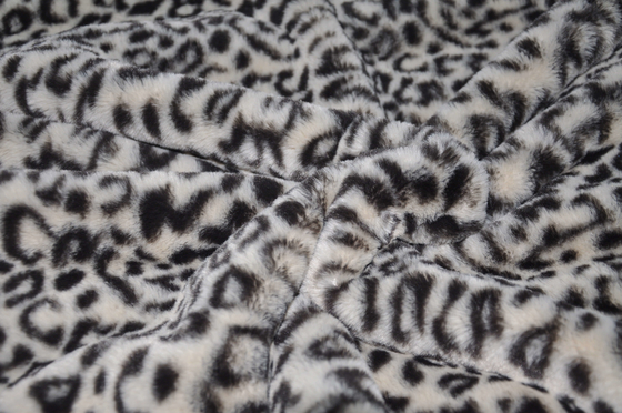 Tela 100% luxuoso do poliéster da cópia do leopardo para a forma original