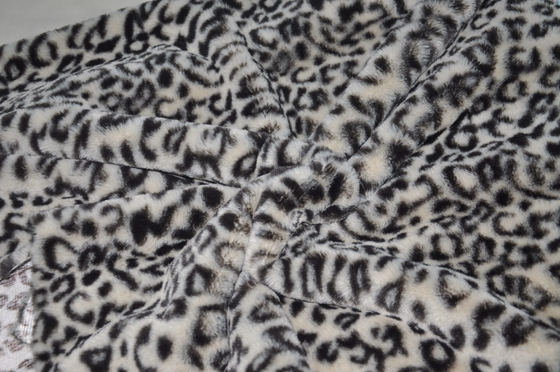 Tela 100% luxuoso do poliéster da cópia do leopardo para a forma original