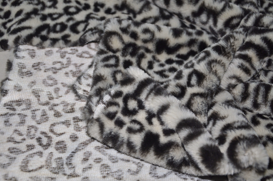 Tela 100% luxuoso do poliéster da cópia do leopardo para a forma original