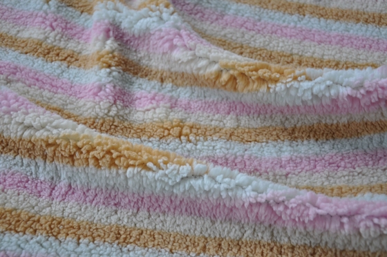 Delicado e confortável, morno e consolidando a tela de mistura de Shu Velveteen Polyester Wool Cotton