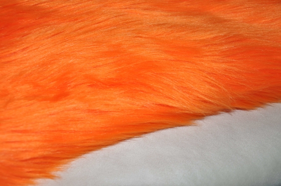a tela longa alaranjada do Fox do falso da pele do falso do cabelo da cor 150cm, apresenta sua personalidade e para fazer seu espaço estar para fora