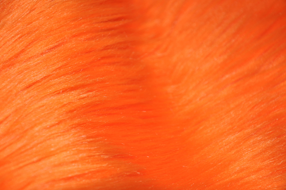 a tela longa alaranjada do Fox do falso da pele do falso do cabelo da cor 150cm, apresenta sua personalidade e para fazer seu espaço estar para fora