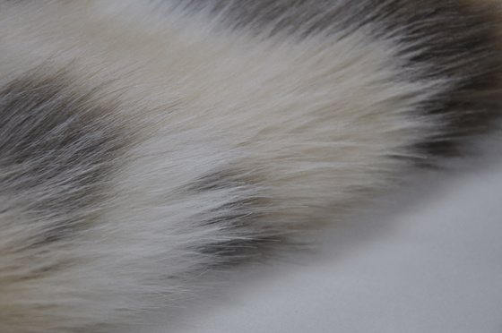 A tela misturada da pele de Fox do falso do jacquard, pele longa da falsificação do cabelo de 150cm, cria projetos originais da decoração e da cortina da casa
