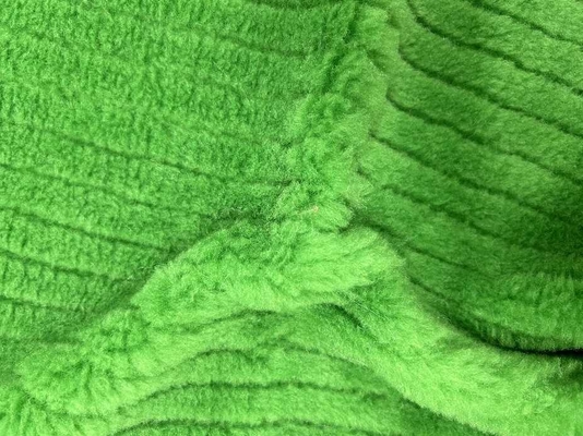 Tecido de cabelo de cordeiro verde resistente a álcalis anti-falha 480gm