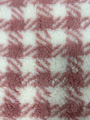 Jacquard 100% Poliéster Sherpa Tecido Falsos 150cm Ajustável 400GSM