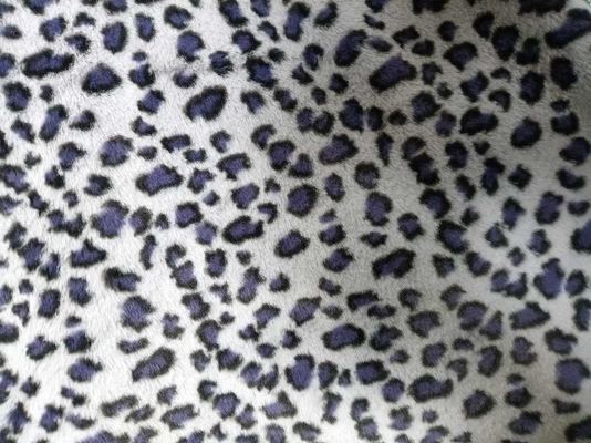 Tela 100% luxuoso do poliéster da cópia do leopardo para a forma original