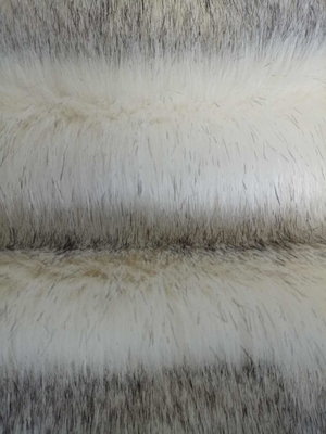 Tecido de pêlo comprido de pelo branco tingido de preto pontiagudo de 150 cm ou ajustável