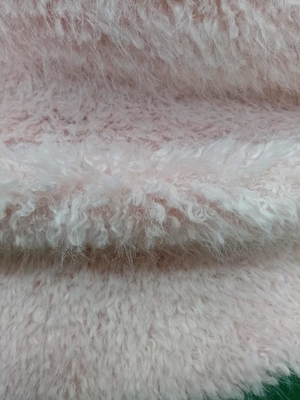Tecido de malha suave de 150 cm ou ajustável Rosa rizado de moda